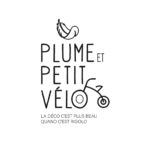 Logo noir Plume et petit vélo Little Big Idea agence de communication
