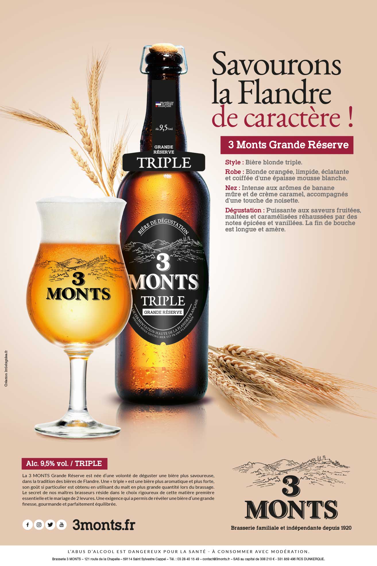 Affiche campagne 3 Monts Little Big Idea Agence de Communication Lilloise