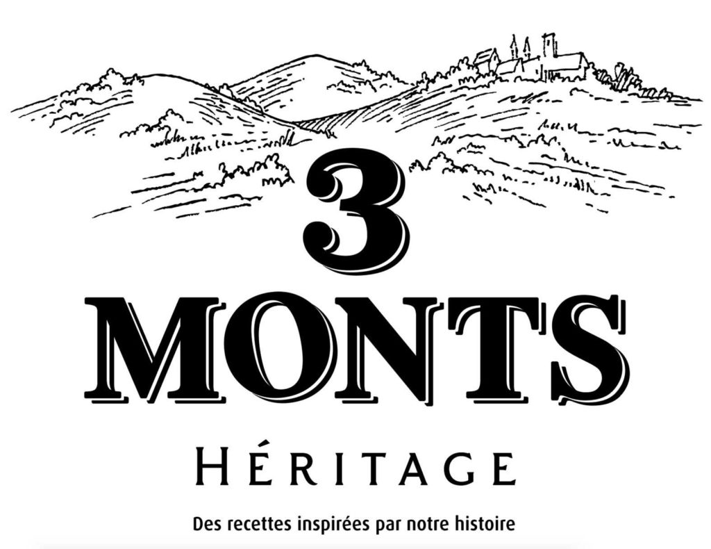 Logo 3 Monts Héritage noir Little Big Idea Agence de Communication Lilloise