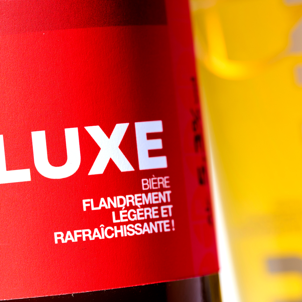 Bières Dumoulin les bières flandrement rafraichissantes gros plan étiquette Luxe 75cl Création Little Big Idea