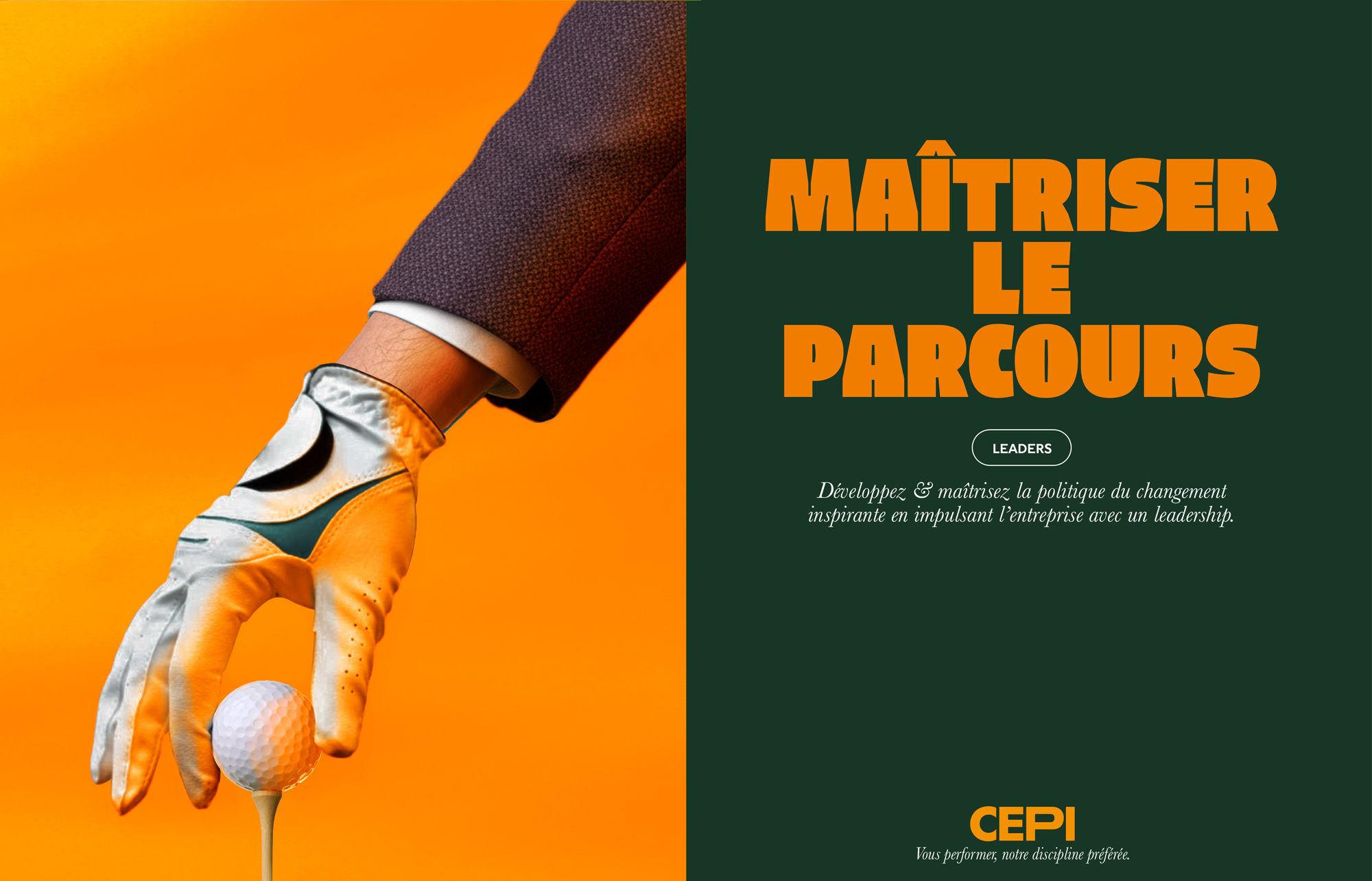 CEPI vous performer, notre discipline préférée. Leaders. Plateforme de marque Identité visuelle Design graphique Direction Artistique Conception rédaction Création Little Big Idea