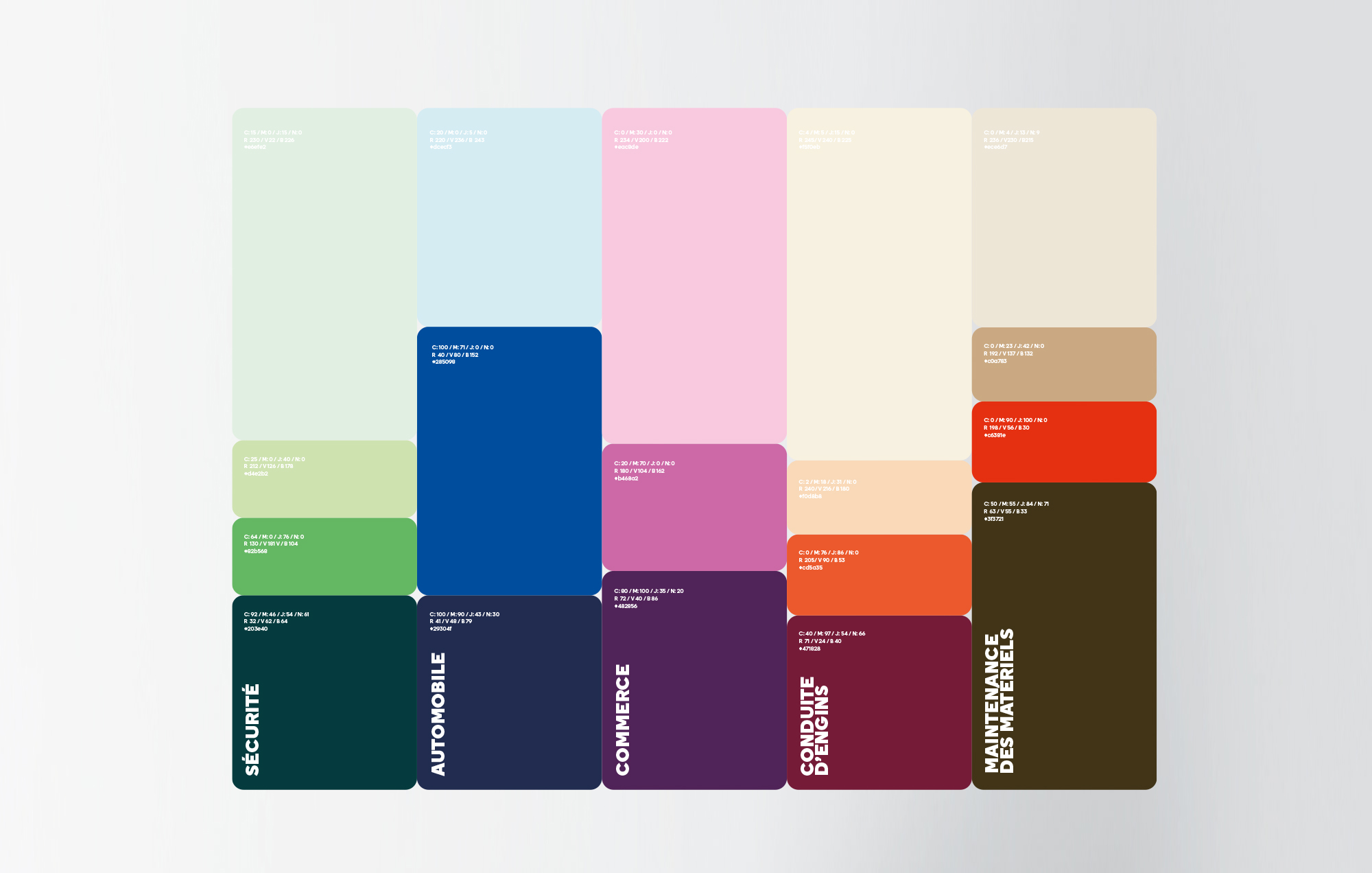 Institut Nicolas Barré Armentières Plateforme de marque gamme colorimétrique métiers Création Little Big Idea