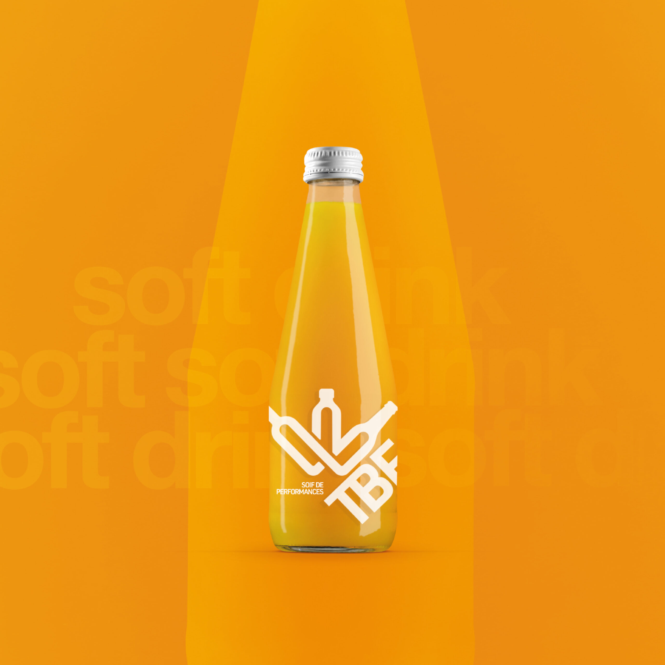 The beverages Family logo et jus d'orange Force de vente mutualisée pour les distributeurs de boissons Création Little Big Idea