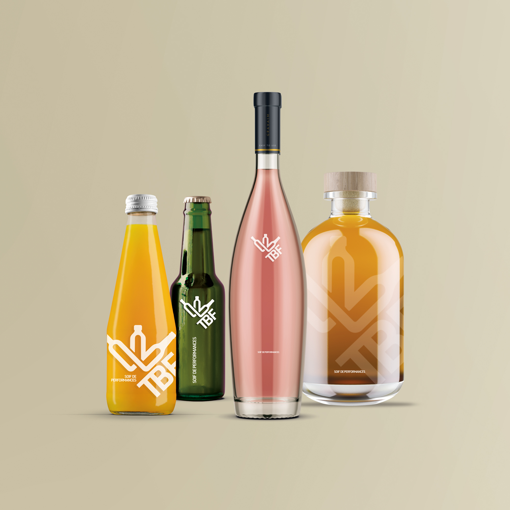 The beverages Family plan de vente intérieur softs drinks rosé spiritueux bières sur fond beige Force de vente mutualisée pour les distributeurs de boissons Little Big Idea