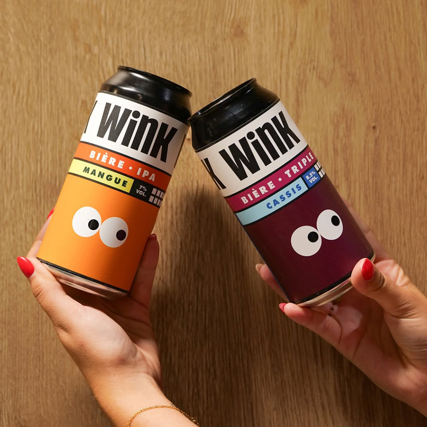 The beverages Family bière Wink IPA et Triple Force de vente mutualisée pour les distributeurs de boissons Création Little Big Idea