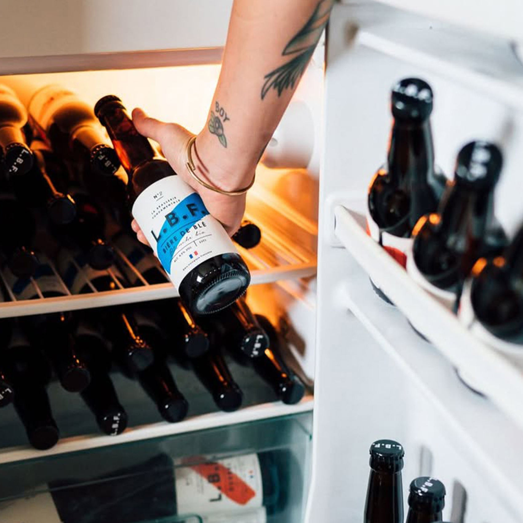 The beverages Family bière La Brasserie Fondamentale Frigo ouvert Force de vente mutualisée pour les distributeurs de boissons Création Little Big Idea